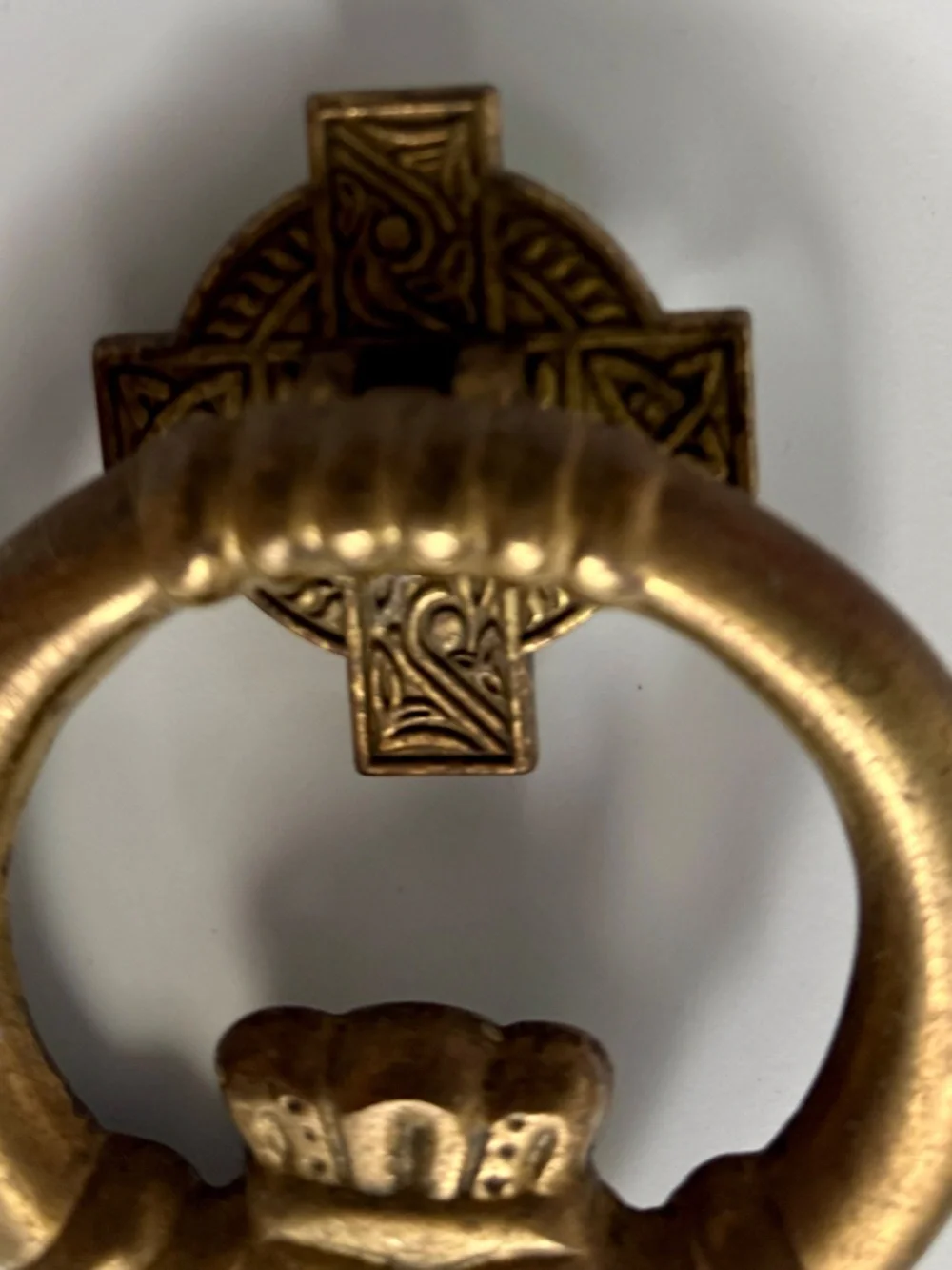 Brass Door Knocker Claddah Hands and Heart Vintage